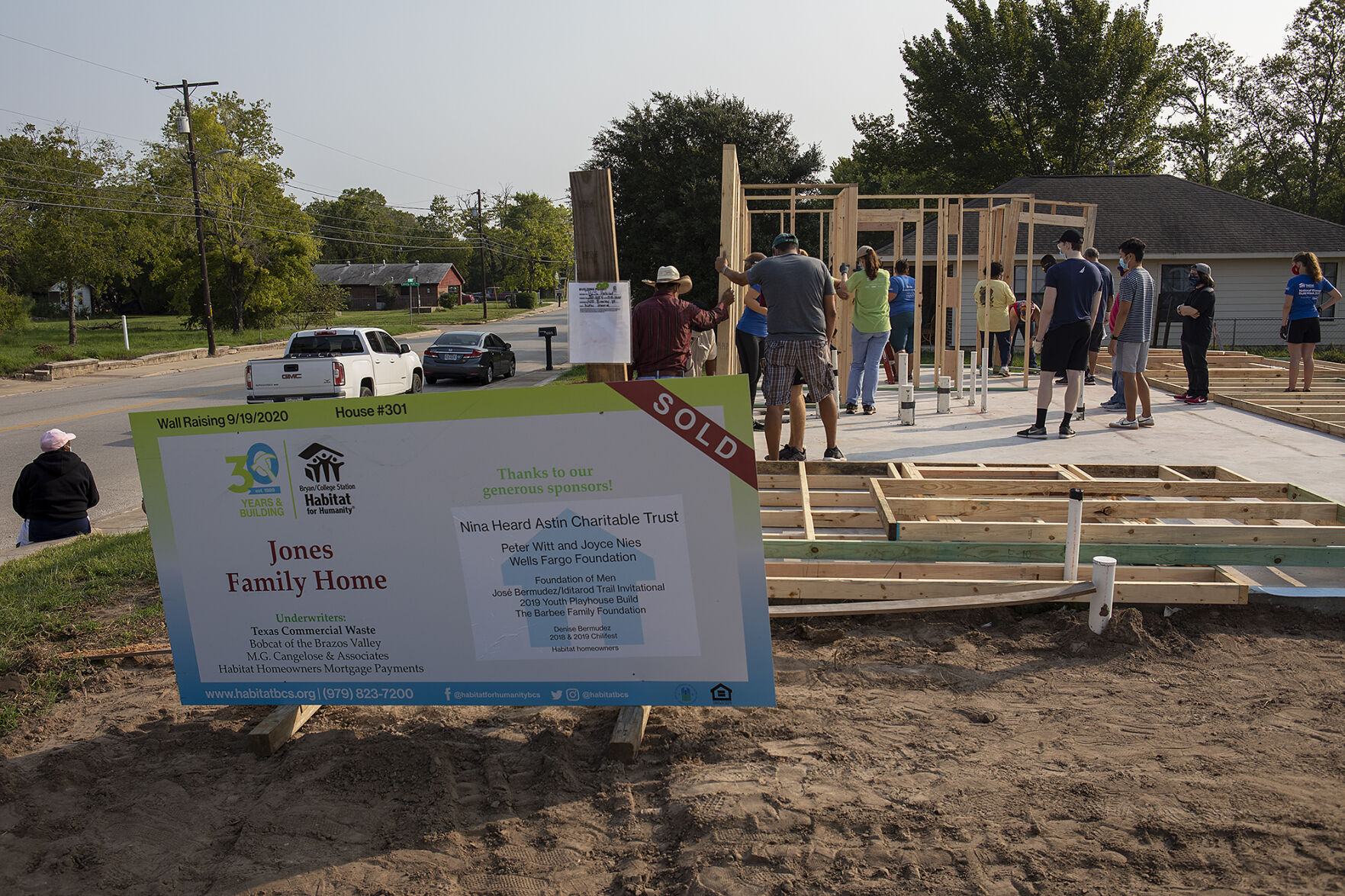 B/CS Habitat wall raising